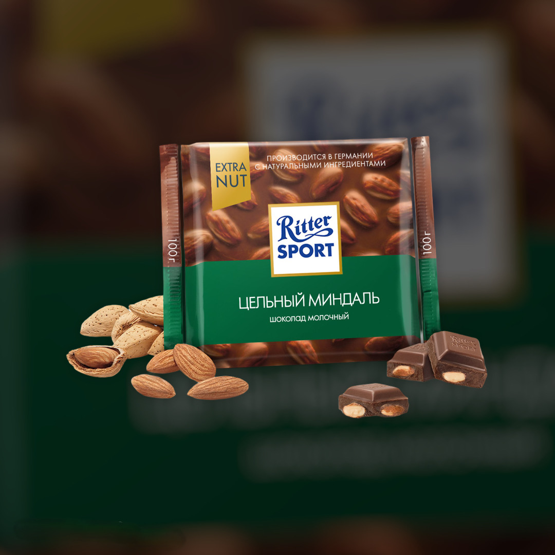 Ritter sport milk with almonds 100g