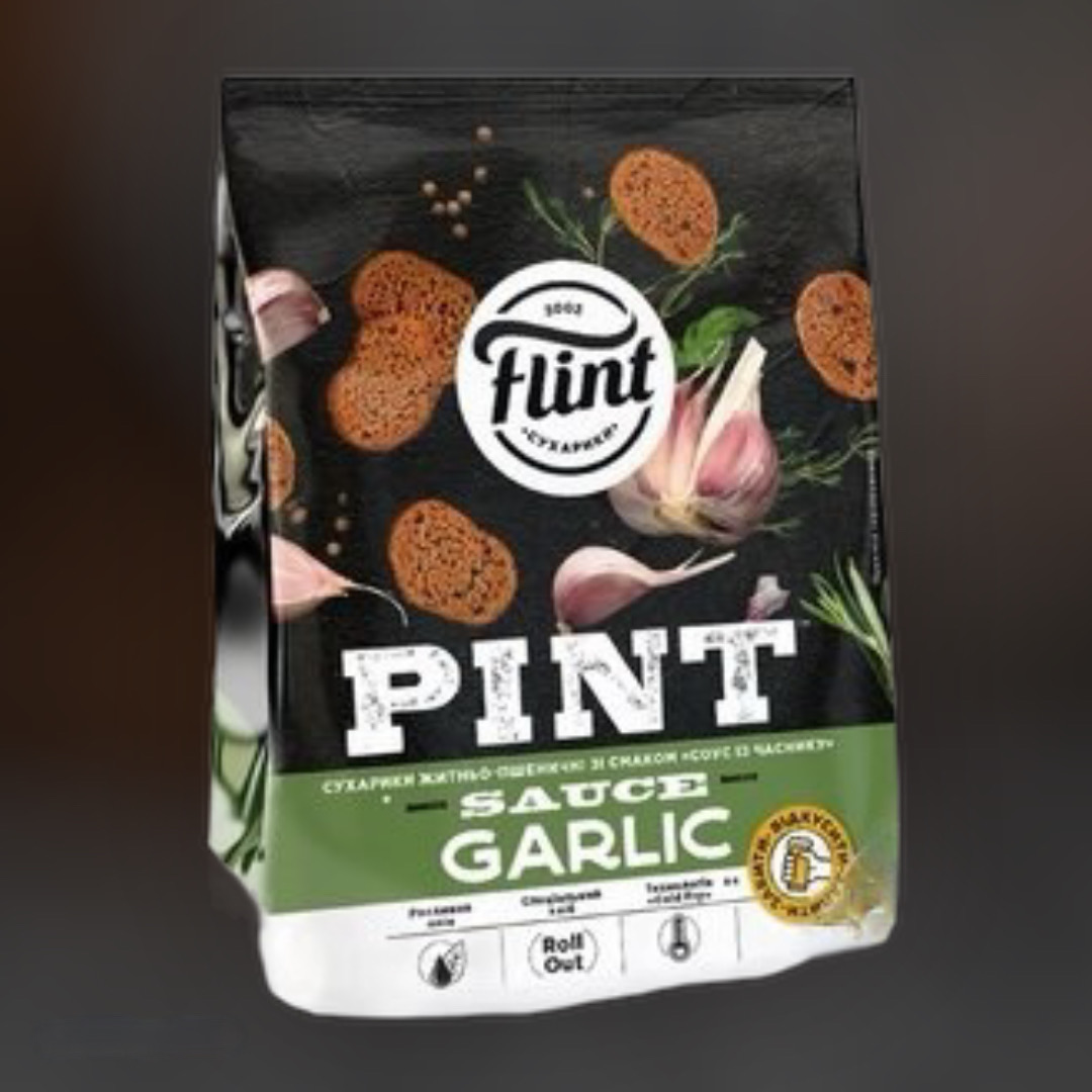 Flint crackers wheat-rye garlic sauce 110g