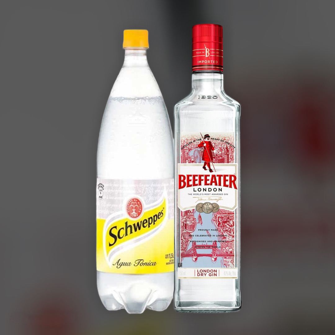 Set Gin Beefeater + Schweppes Tonic 0.5l + 1l