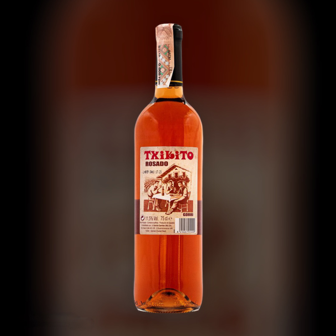 Wine Txikito Rose pink powder 11.5% Spain 0,75