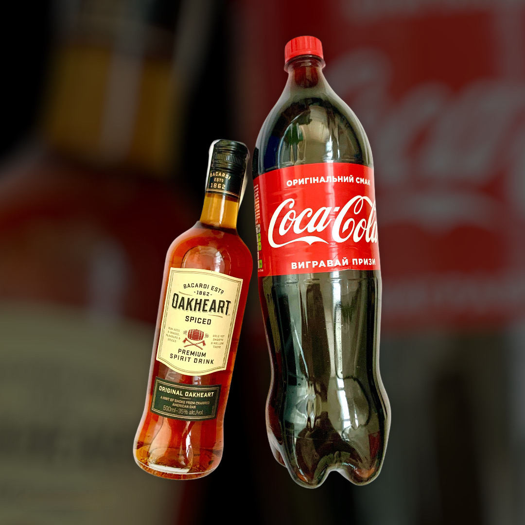 Set Rum OakHeart + Coca-Cola 0,5l + 1,5l