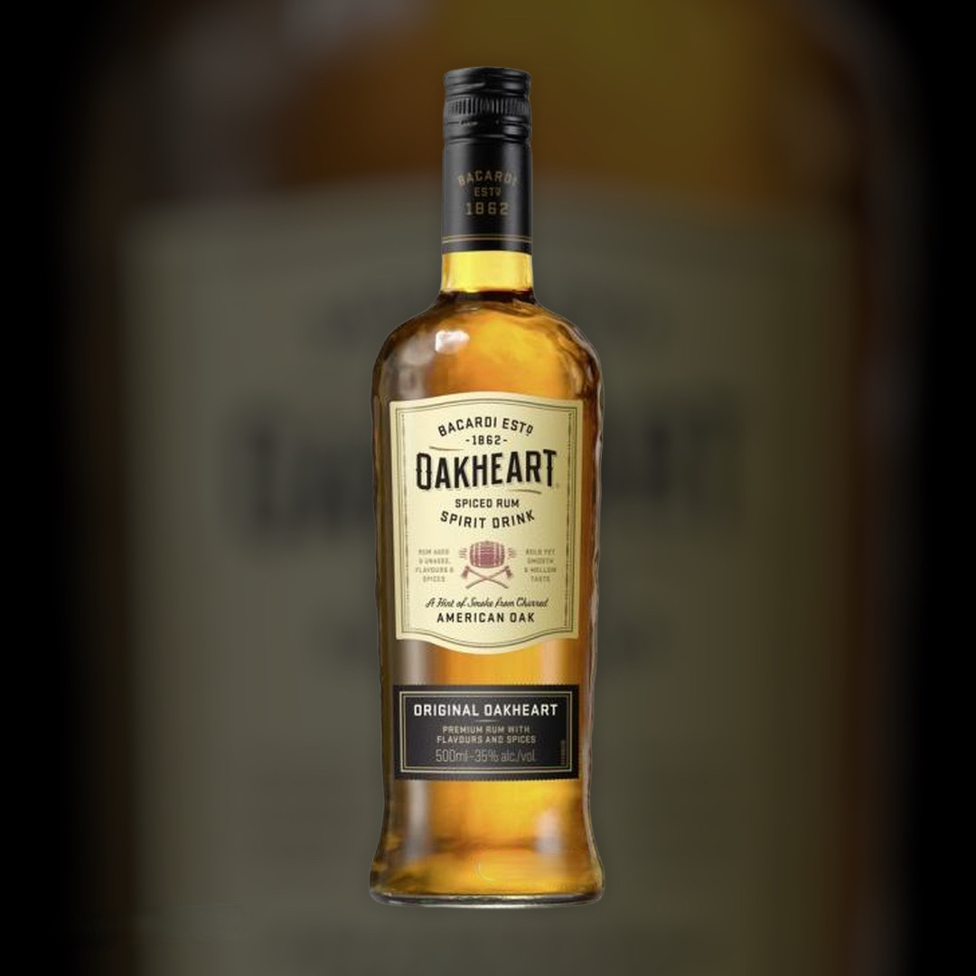 Rum Bacardi Oakheart Original 12 months exposure to 35% 0.5 l